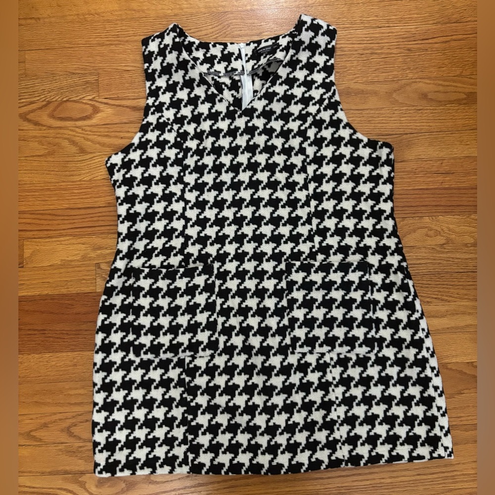 Shein Curve Dress Women’s 2XL Houndstooth Pockets Zipper Thick Material  NWOT